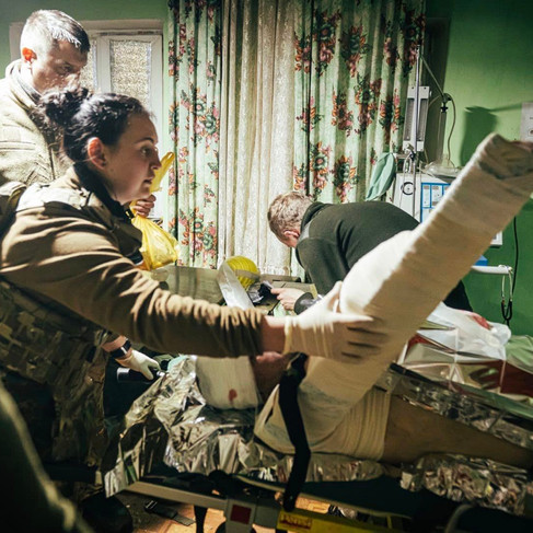 'Kvitka' and l6th paramedics crew of the Hospitallers battalion