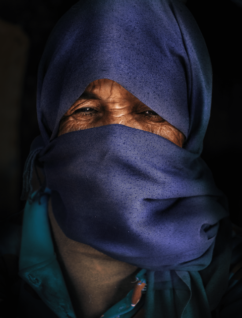 Muslim women portrait in Blue