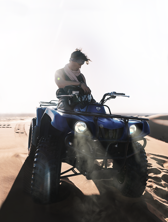 Quadbike in the Sahara Desert