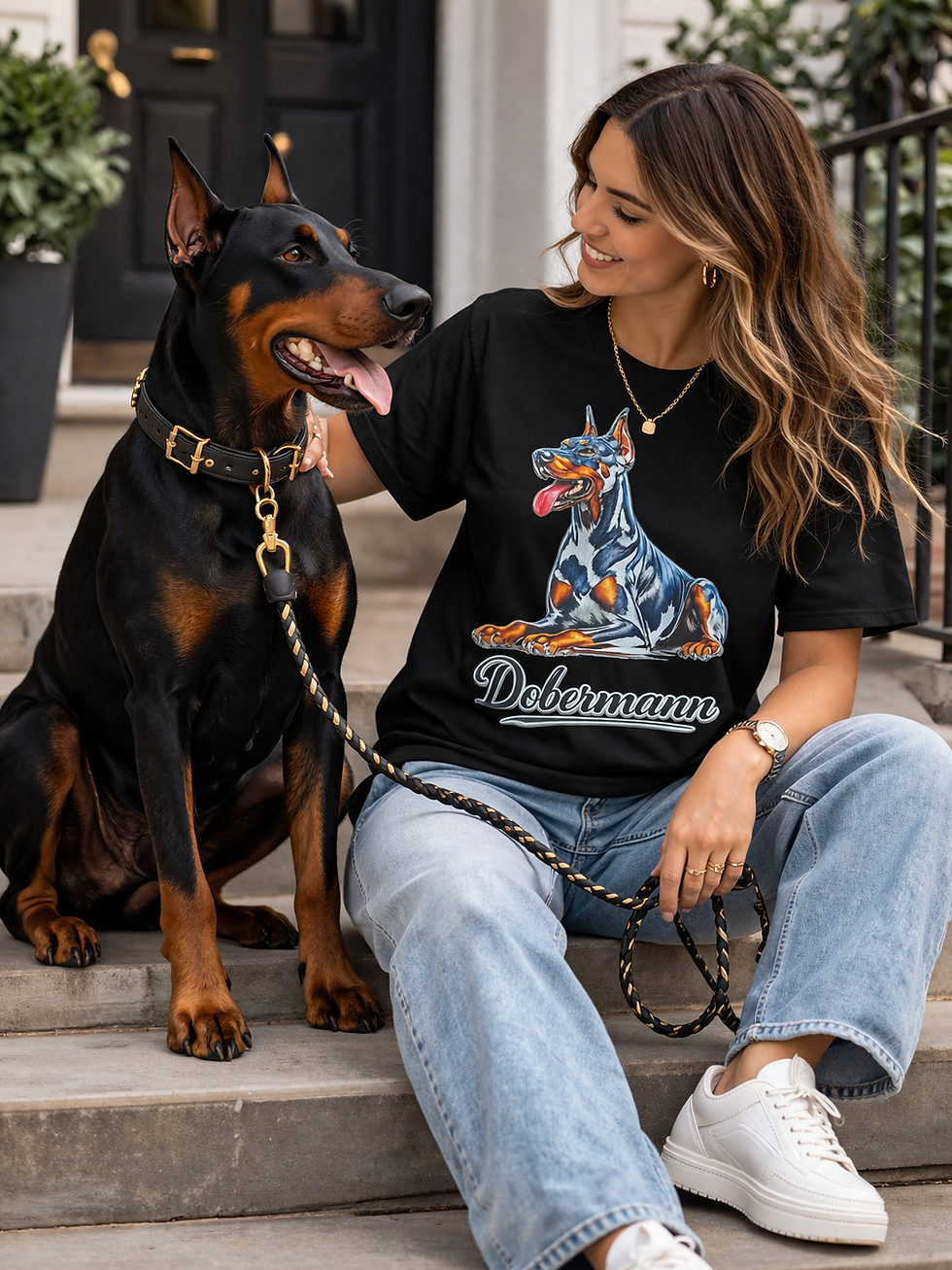 Thumbnail: Dobermann Graphic Tee – Premium Cotton