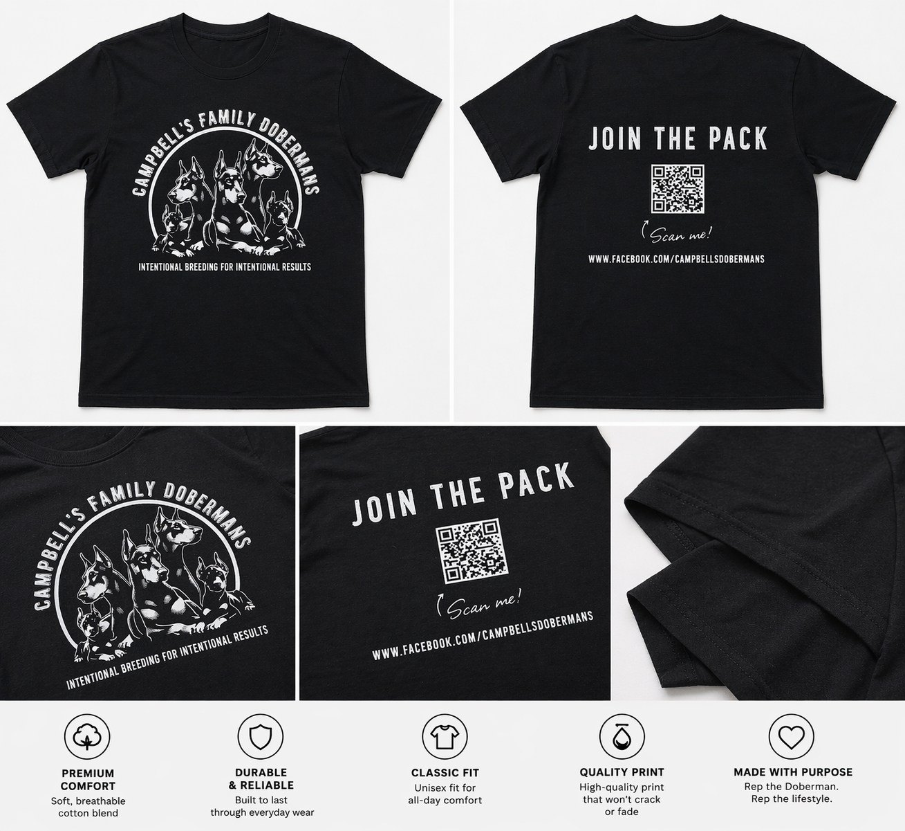 Campbell’s Family Dobermans Signature T-Shirt