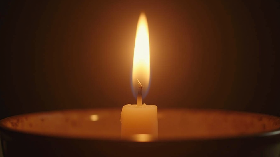 Close-up view of a candle flame symbolizing light and spiritual awakening