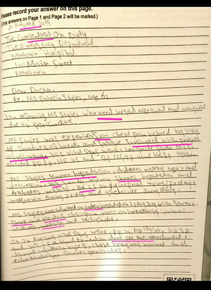 721. Ms Patricia Styles - Nurse - OET - Writing - QualityCheck - Rogia