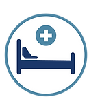 Inpatient treatment services icon representing structured residential addiction recovery care.