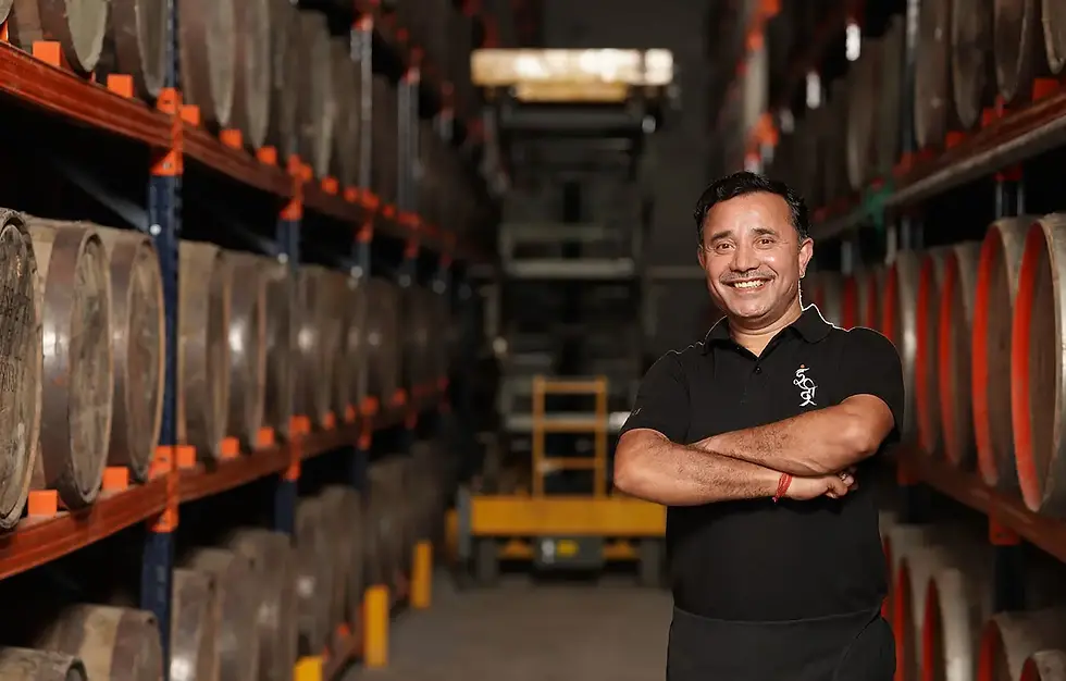 Indri whisky was launched in 2021 by Piccadilly Distilleries. It takes its name from the village of Indri in Haryana’s Karnal district, where it is distilled at the base of the Shivalik hills. The location’s unique microclimate and hot, humid weather accelerate maturation, adding depth to its profile. Crafted using indigenous six-row barley and local spring water, Indri is deeply rooted in Indian terroir. It has rapidly gained global attention, being recognized at major international spirits competitions.


