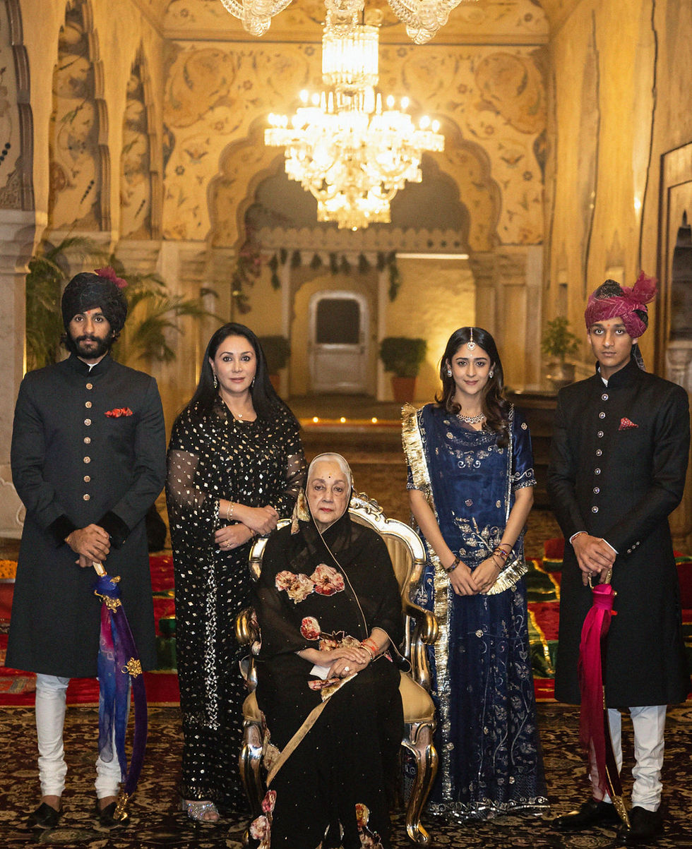 Queen Diya Kumari and Narendra Singh gave birth to her as the head of the Jaipur royal family while inheriting Royal blood through her great-grandfather Maharaja Man Singh II who ruled during British rule. The Kachhwaha Rajputs clan which became prominent in Rajasthan's background has ancestral ties to Rajkumari Gauravi Kumari. At her core she remains India's true princess because she holds both the rich history of her family and their continuing tradition. She shares a sibling relationship with current Jaipur dynasty leader Maharaja Padmanabh Singh.