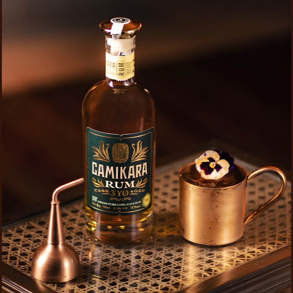 Crafted with Camikara Rum, the Summer Mule blends ripe mango and aromatic khus root to capture the true spirit of summer. Each sip carries the sweetness of sun-ripened fruit and the cool, earthy undertone of khus, creating a refreshing escape in a glass.