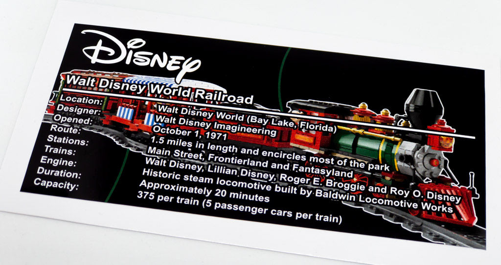 Lego Creator UCS Sticker for Disney Train and Station 71044