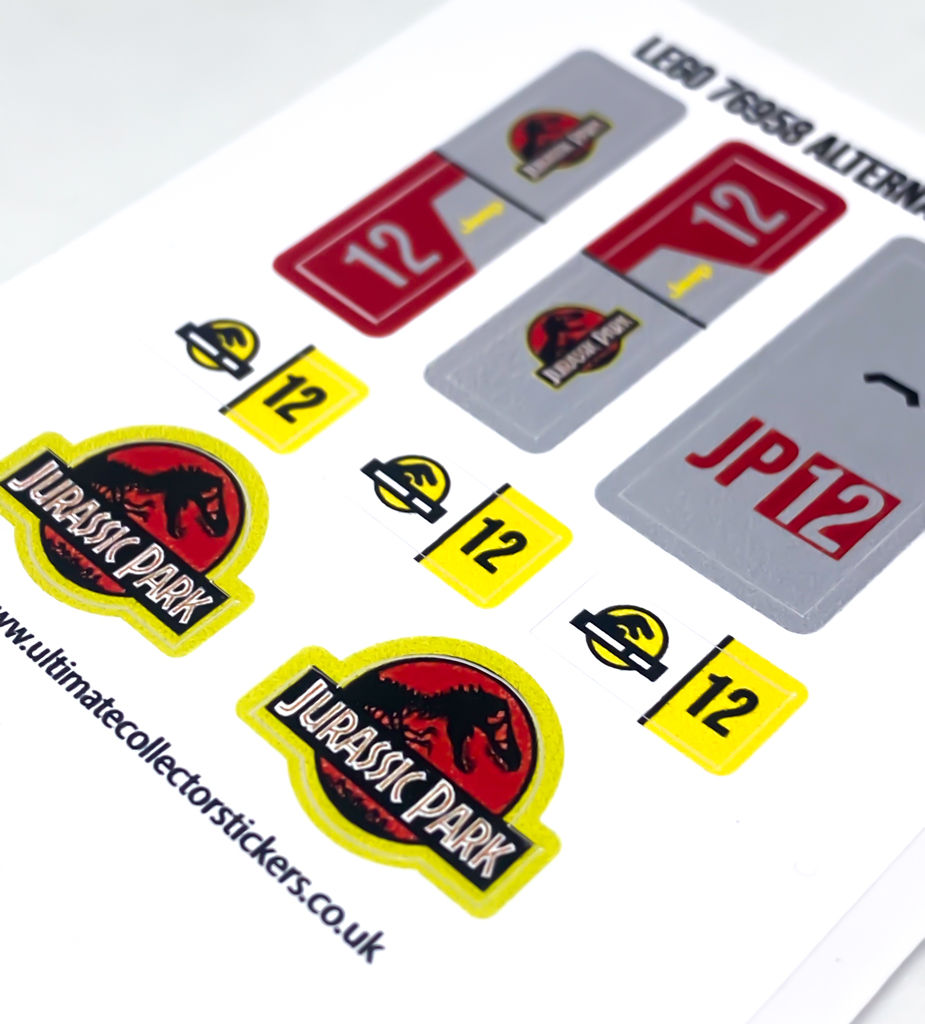 Thumbnail: Lego Sticker Sheet for Dilophosaurus Ambush 76958 (Alternative style)
