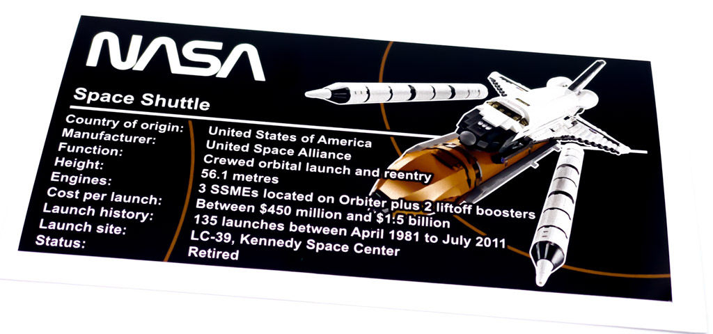 Lego Creator UCS Sticker for Space Shuttle (10231 / 60080)