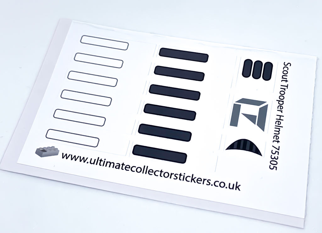 Sticker Sheet for Scout Trooper Helmet 75305