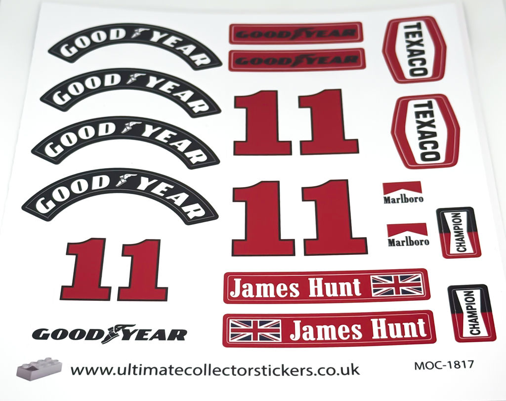 Sticker Sheet for McLaren M23 - scale 1:8 (MOC-1817)