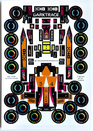 Lego Sticker Sheet for F1 McLaren MCL36 - Singapore by LegoCG (MOC ...