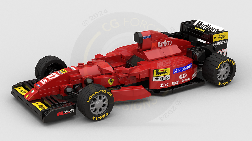 Thumbnail: Lego Sticker Sheet for F1 Ferrari 412 T2 by LegoCG (MOC-62730)