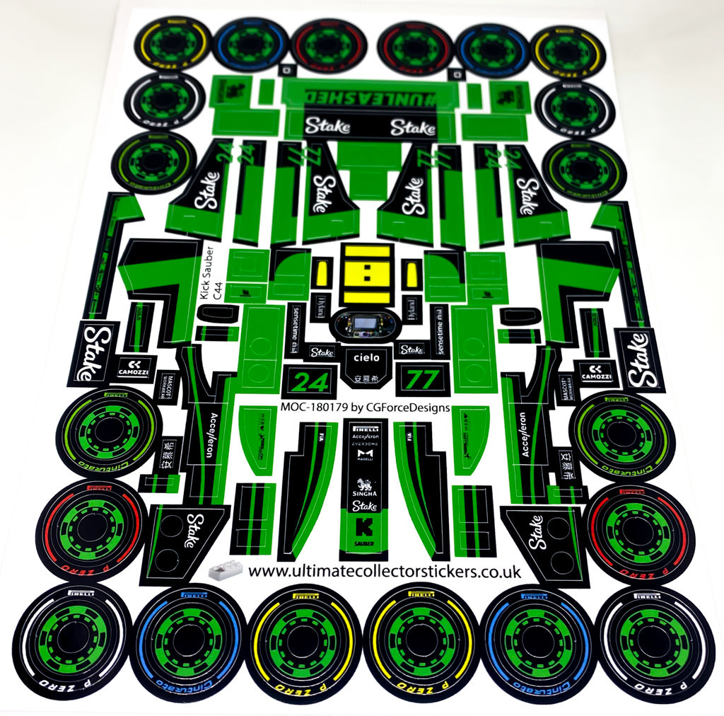 Sticker Sheet for Stake F1 Team Kick Sauber - C44 (MOC-180179)