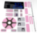 Sticker Sheet for R2-KT conversion from R2-D2 (75379) - Bright Pink