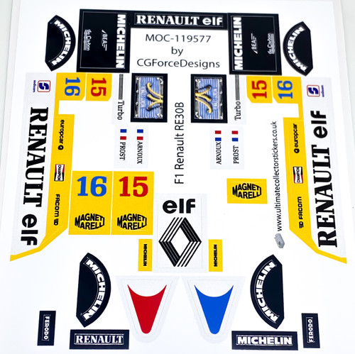 Lego Sticker Sheet for F1 Renault RE30B by LegoCG (MOC-119577) | U C ...