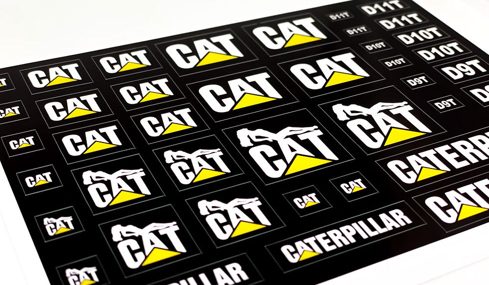 Thumbnail: Lego Technic UCS / MOC Stickers for Cat Vehicles (Small)