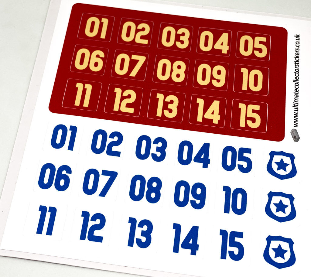 Lego MOC Sticker Sheet for Lego City (Sheet 1)