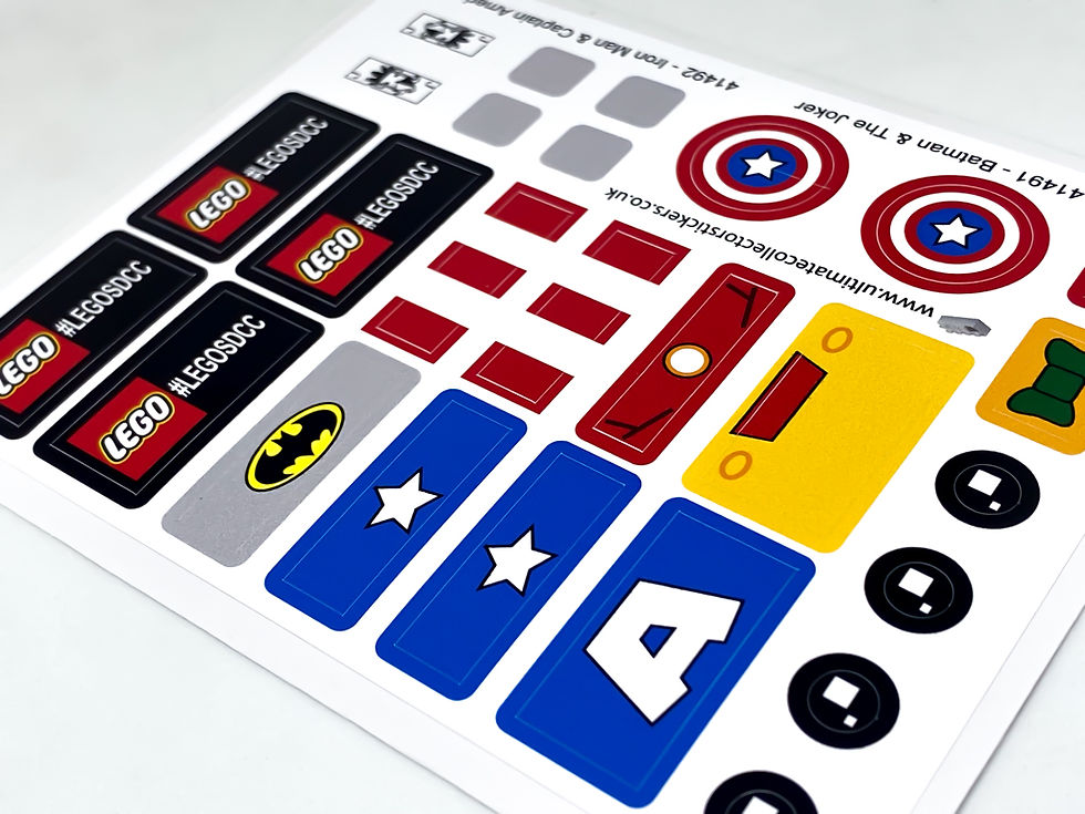 Thumbnail: Lego Sticker set for San Diego Comic-Con '16 Exclusive BrickHeadz (41491, 41492)