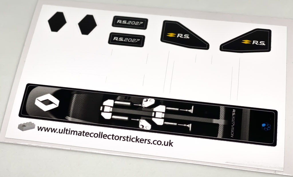 Lego Sticker Sheet for Speed Champions Renault R.S. 2027 Vision