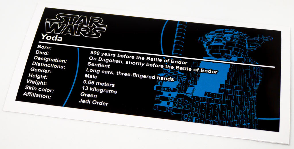 Lego Star Wars UCS Sticker for Yoda 75255
