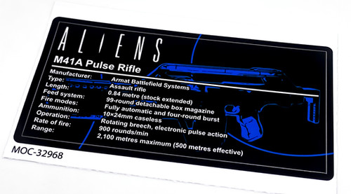 Pulsepoint Rig Stickers Display Sticker for Aliens M41A Pulse Rifle (MOC-32968) | U C Stickers