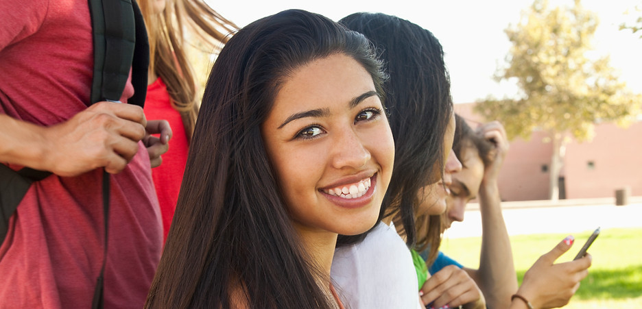 Estudiante que sonríe