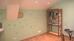 Stucco 2 tons avec motifs feuilles