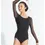 Thumbnail: Capezio Strappy Back Mesh Long Sleeve Leotard