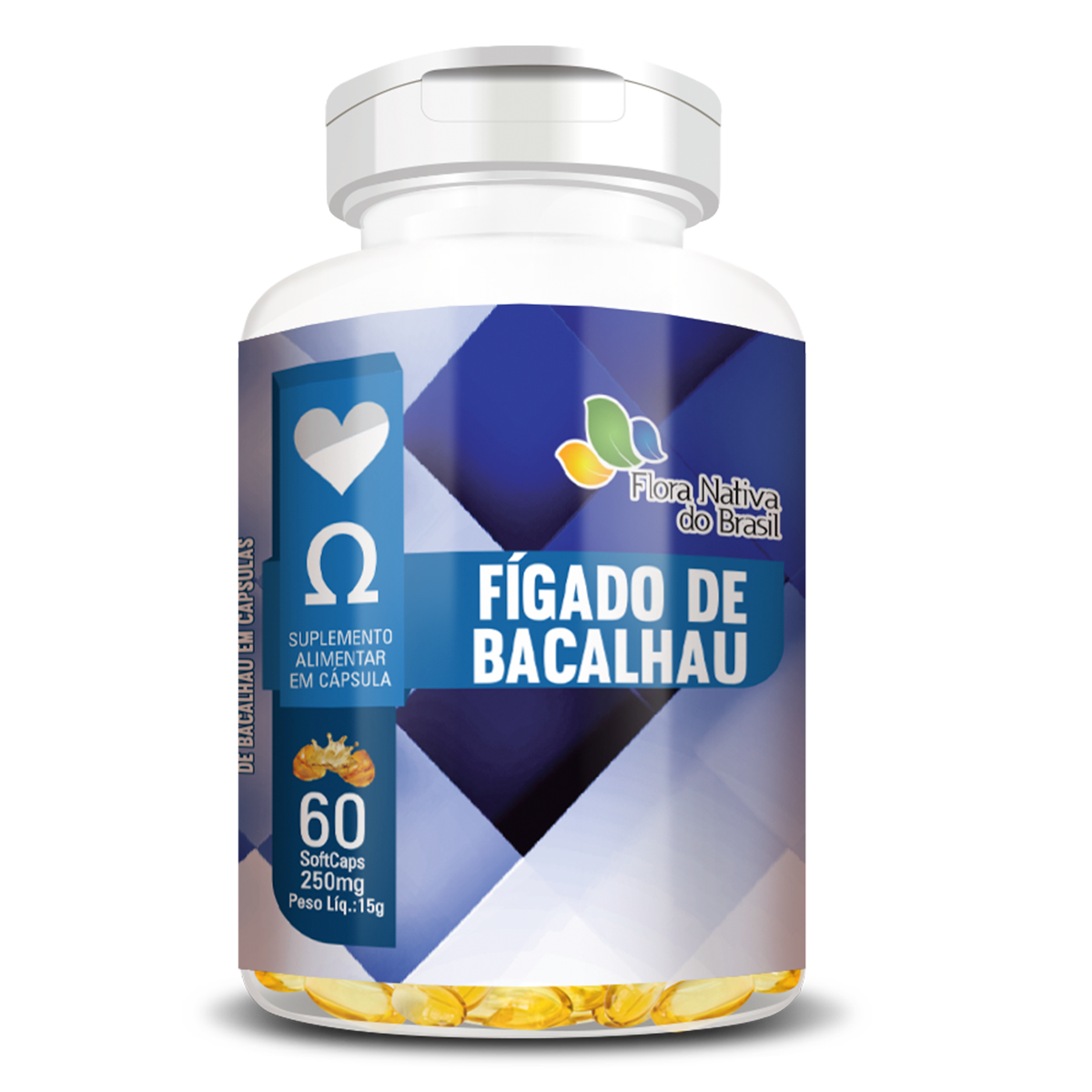 Óleo de fígado de bacalhau de 250mg
