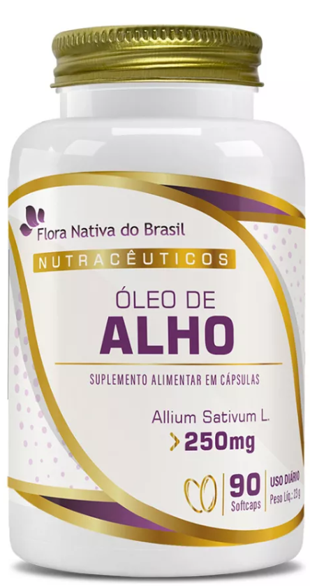 Óleo de Alho com 90 cápsulas - 250mg