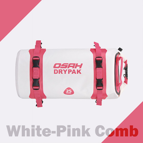 OSAH DRYPAK（オサー ドライパック）25L テールパック IPX6/防水/ホワイト/ピンク GBM-201-B-7 White-Pink Comb(2615340)代引不可 送料無料 25L TAILPACK | OSAH DRYPAK 日本公式サイト