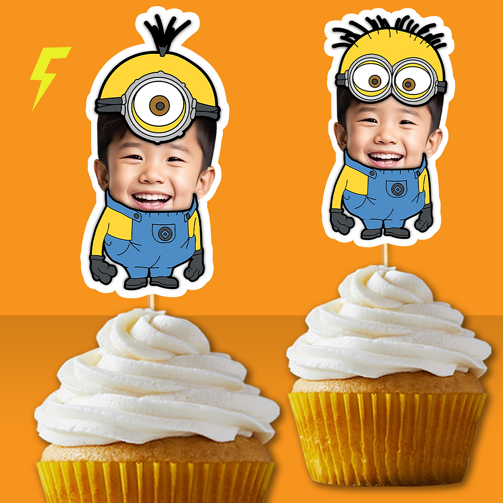 Despicable Custom Face Cupcake Toppers For Party Celebration