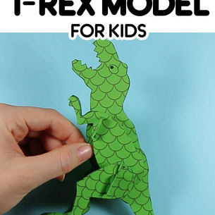 Crafting T-Rex Model with our Printable