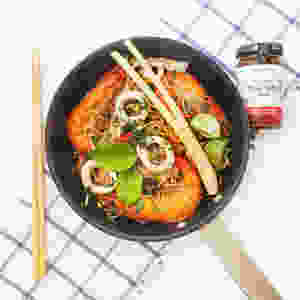 Simple Thai Tom Yum Rice Noodle Soup