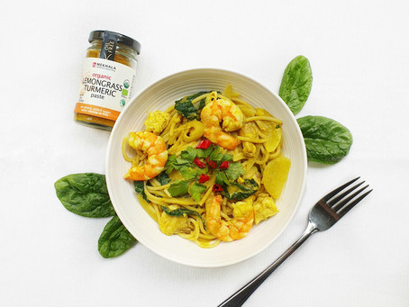 Lemongrass Turmeric Seafood Pasta