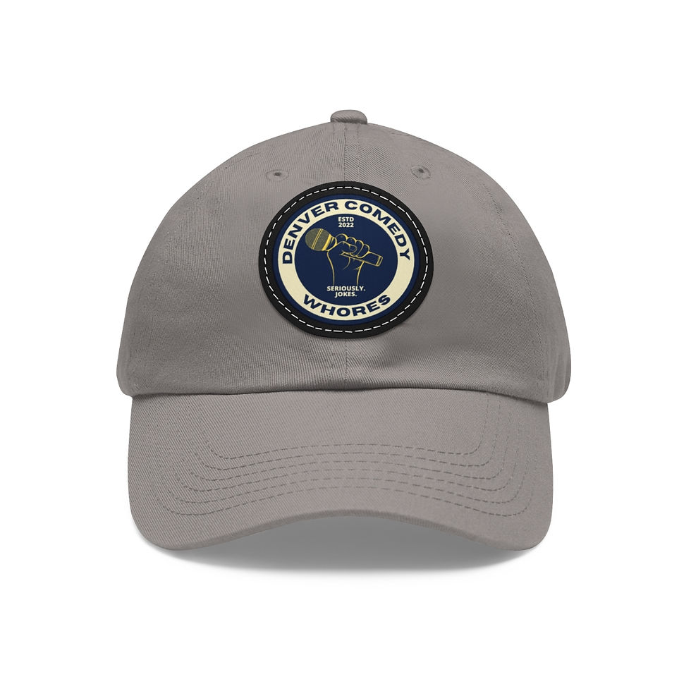 Thumbnail: Dad Hat with Leather Patch (Round)
