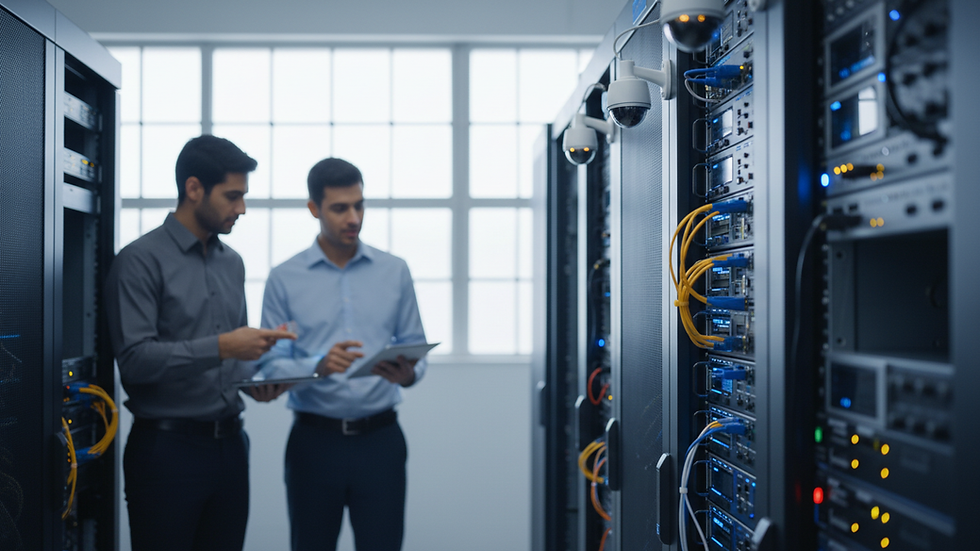 Vue rapprochée d’un serveur informatique moderne dans un centre de données