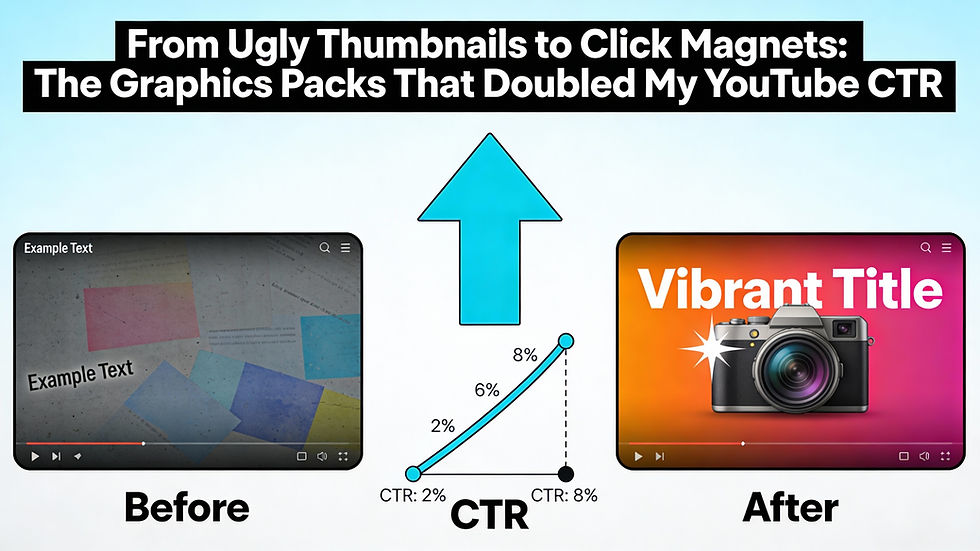From Ugly Thumbnails to Click Magnets: The Graphics Packs That Doubled My YouTube CTR