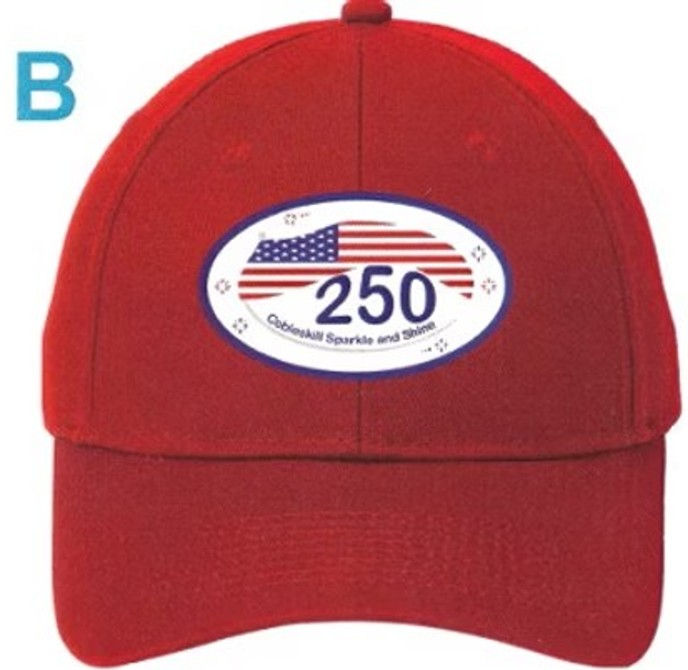 Cobleskill Sparkle & Shine Hat B - Red 6-Panel w/Velcro