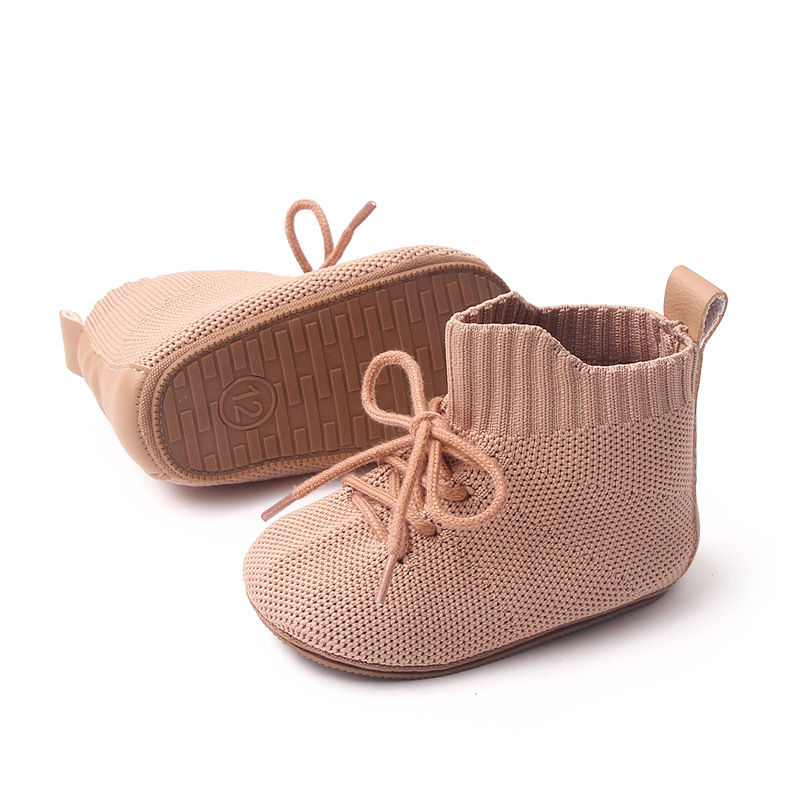 Thumbnail: Breathable High Top Soft Sole Baby Toddler Shoes