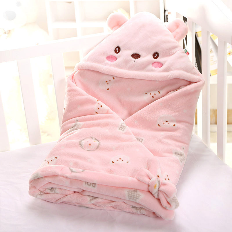 Thumbnail: Baby Wrap Blanket, Newborn Swaddle, Fleece Cotton Blanket