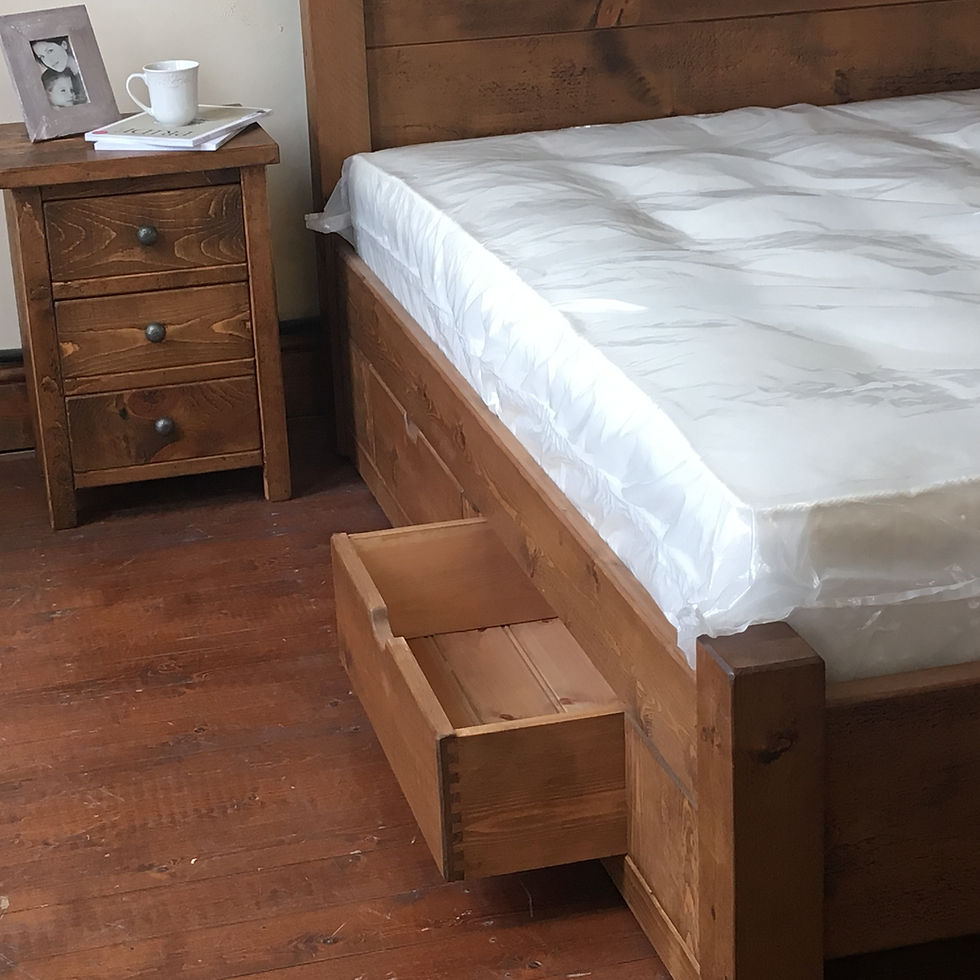 Thumbnail: Classic Plank Divan Bed Integrated Drawers