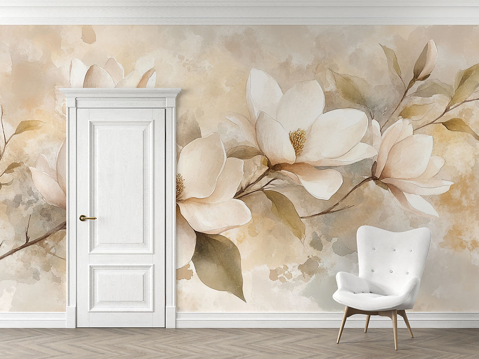 oversized magnolia wall mural for office decor