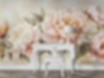 pastel floral peel and stick mural for baby girl