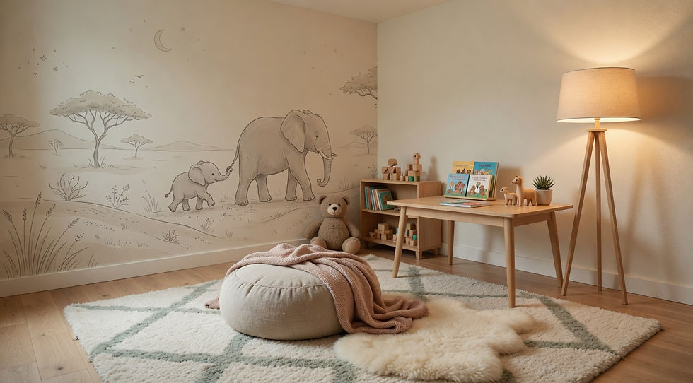 Thumbnail: elephant nursery wallpaper