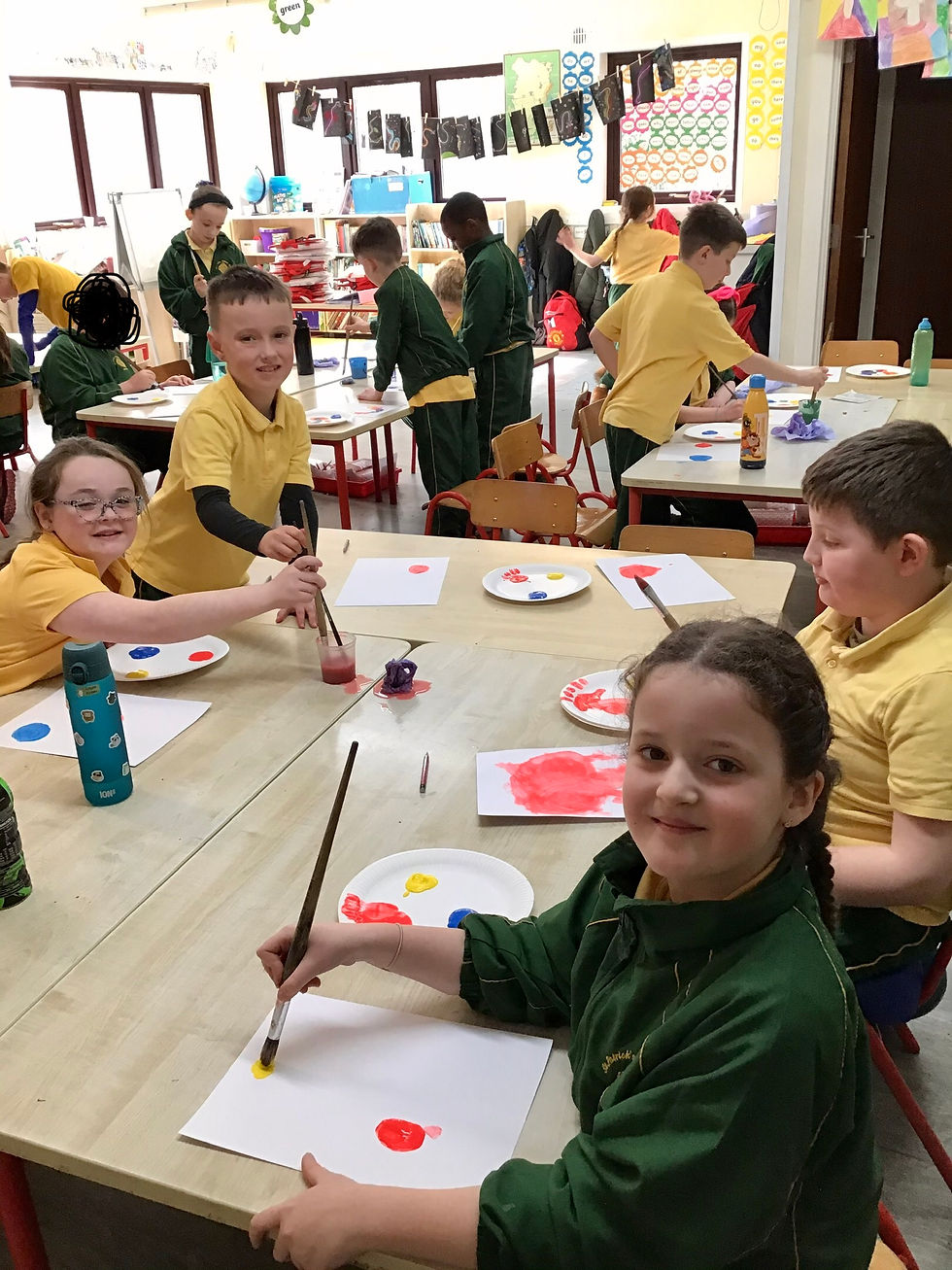 February - Colour Mixing Art
