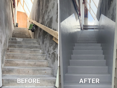 Watersealed water protected stairs paint vancouver