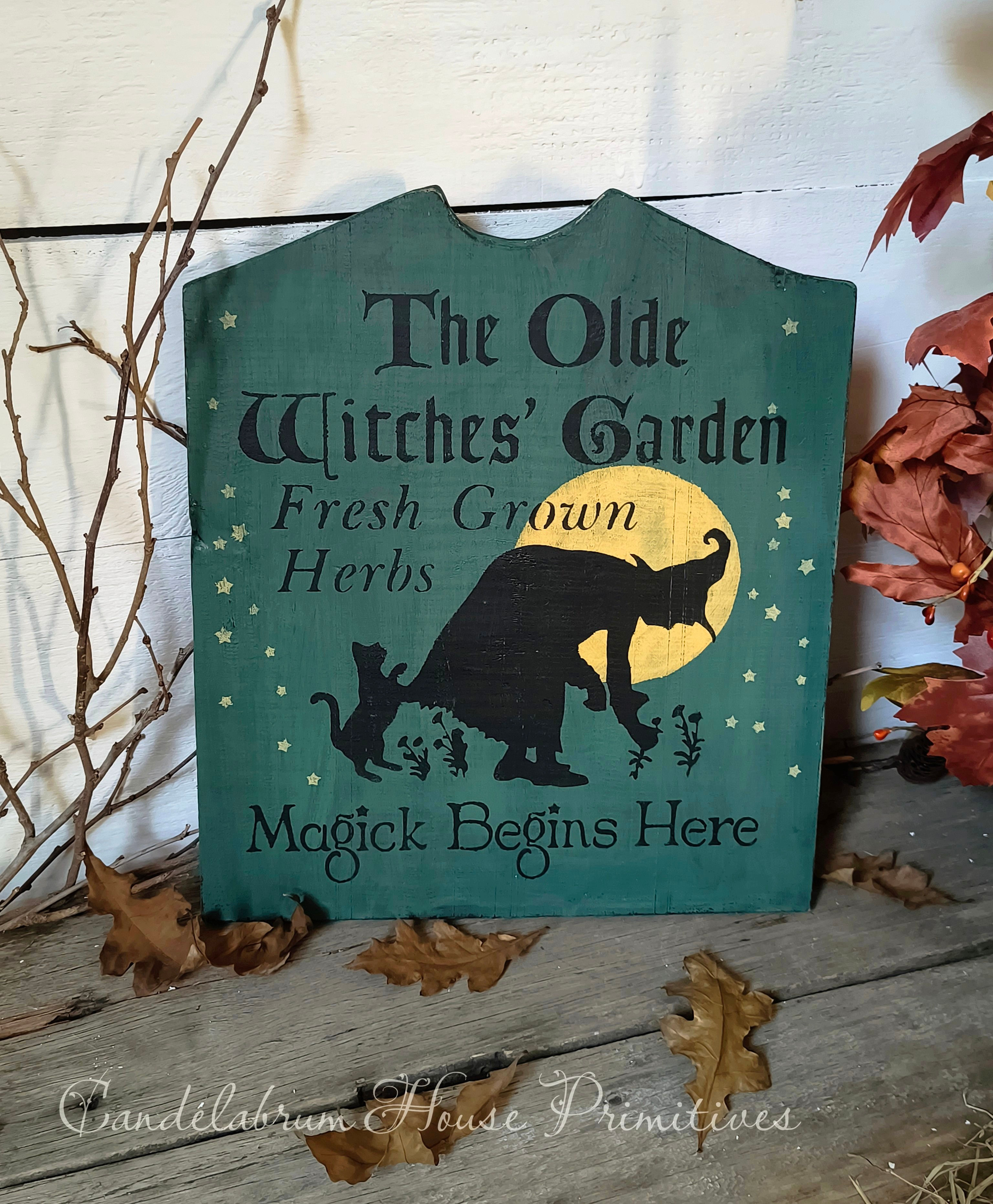 Placa Olde Witches Garden 